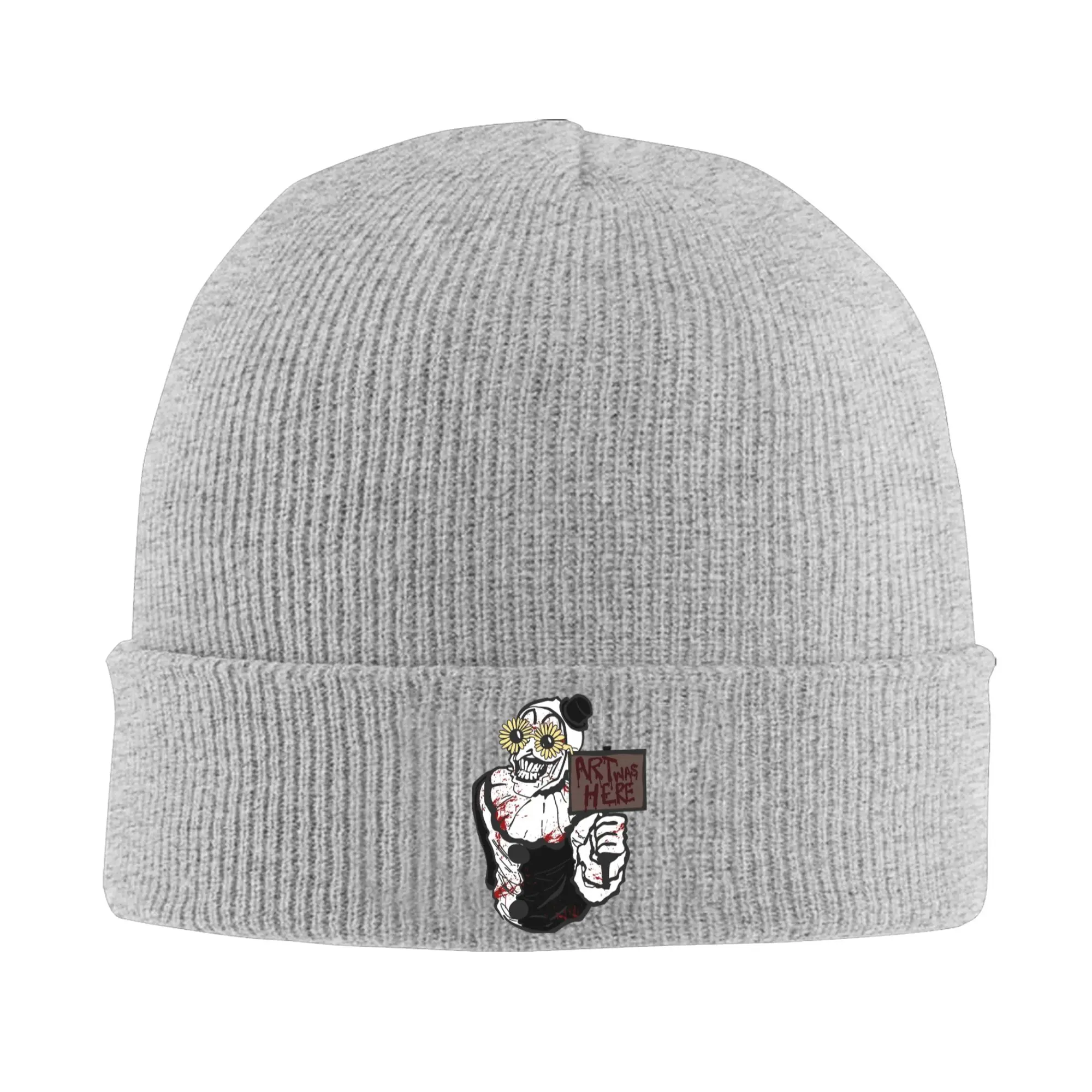 Terrifiers Art Was Here Hat Autumn Winter Beanie New Halloween Cap Men Women Acrylic Bonnet