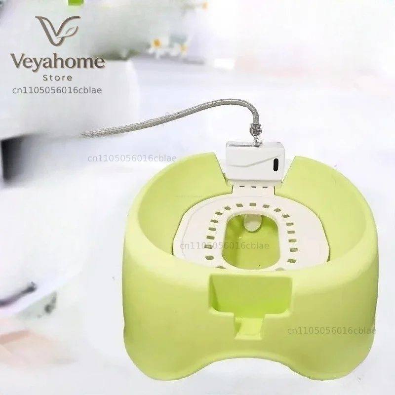 Infrared Induction Automatic Flushing Cat Litter Box Self-Cleaning Toilet with Odor Control for Indoor Open Design Pet Potty