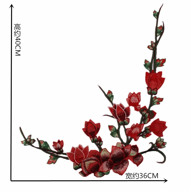 2 قطعة/مجموعة رقعة تطريز زهرة زين الخياطة على فستان الزفاف DIY اليدوية #3