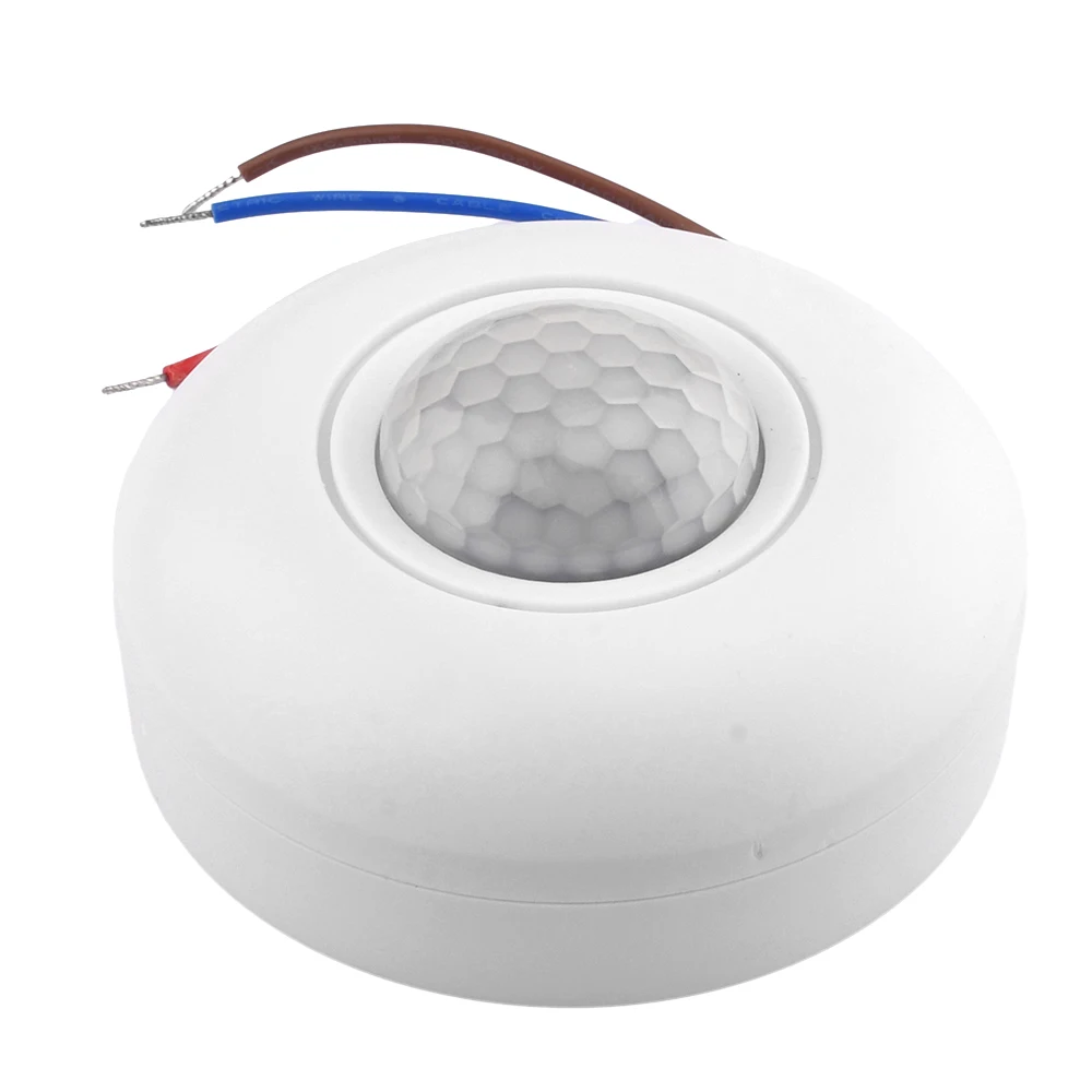 AC 85-265V Infrared PIR Motion Sensor Switch with Time Delay 360° Cone Angle Detecting Induction Sensor For LED Ceiling Light