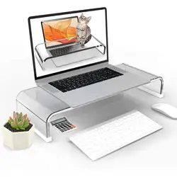 Clear Acrylic Laptop Stand Robust Anti-Cat Keyboard Cover,Home Office Accessories, PC Memory for Store Keyboards,Mice,Notebooks