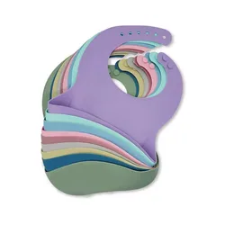 3D Waterproof Baby Bib - Cute Cartoon Animal Print Adjustable Children's Bibs for Girls & Boys, Silicone Feeding Apron with Deep