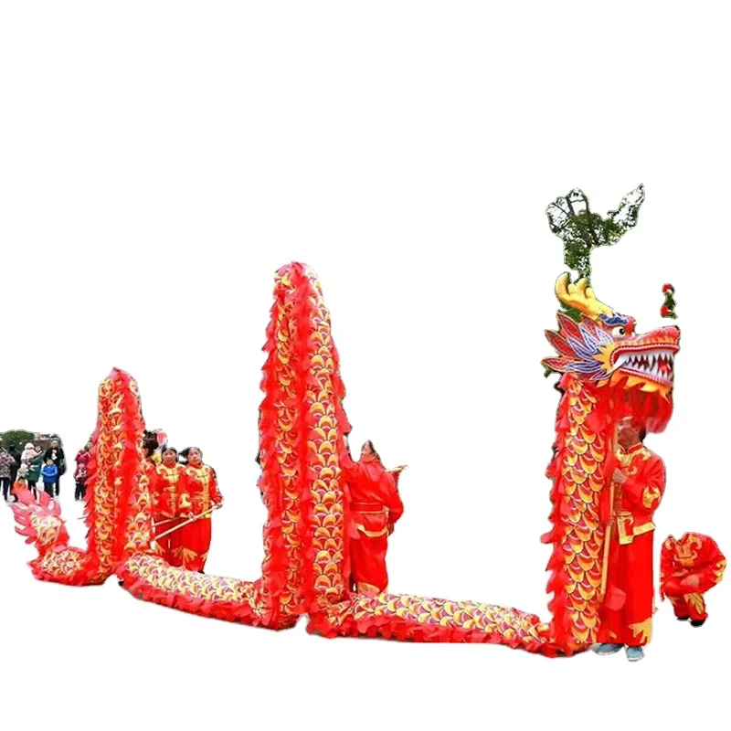 

Традиционный костюм для танца дракона на Новый год, экологически чистый, из красного дерева, подходит для тренировок на открытом воздухе