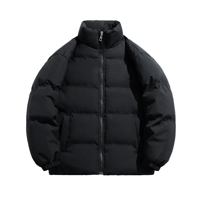 

2023 Autumn/Winter New Casual Coat Cotton Coat Solid Short Cotton Coat Bread Coat Stand Up Collar Cotton Coat Men's Cotton Coat
