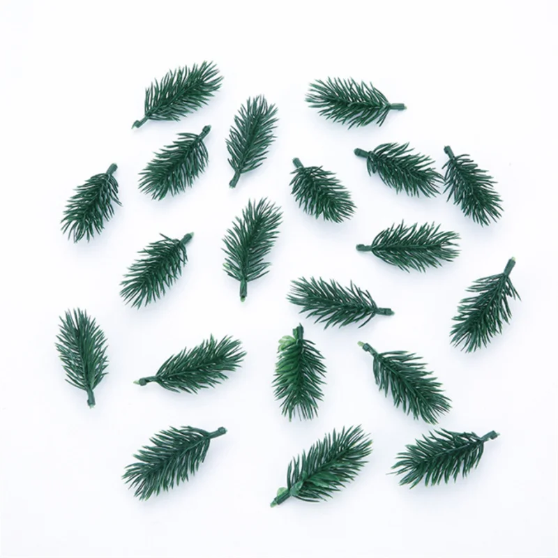 

10/20Pcs 4/6/8/10cm Christmas Ornament Artificial Pine Needles Christmas Simulation Plants DIY New Year Home Decoration Flowers