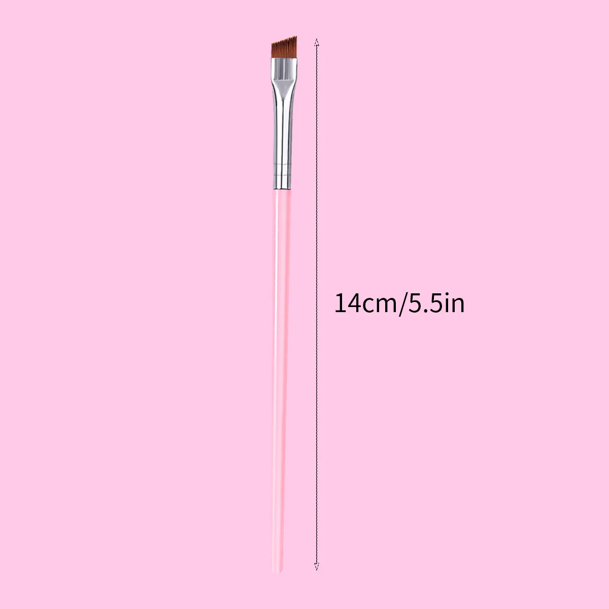 12 szt. Ultracienkie ostrze pędzla do eyelinera, wielofunkcyjny szczupły pędzel do spania Płaski pędzel do brwi Ukośny pędzel do kremu do brwi Portab