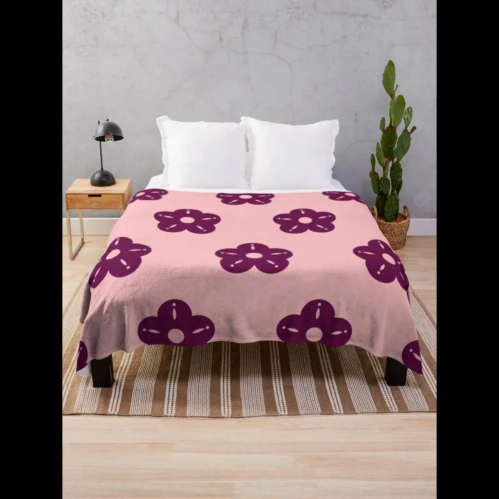 

Элегантное фиолетовое одеяло с китайским цветочным дизайном для уютных живых помещений
