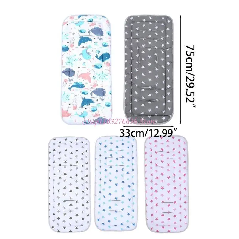 R6FD Baby Child Dining Chair Trolley Mat Star Cartoon Cushion Stroller Mat