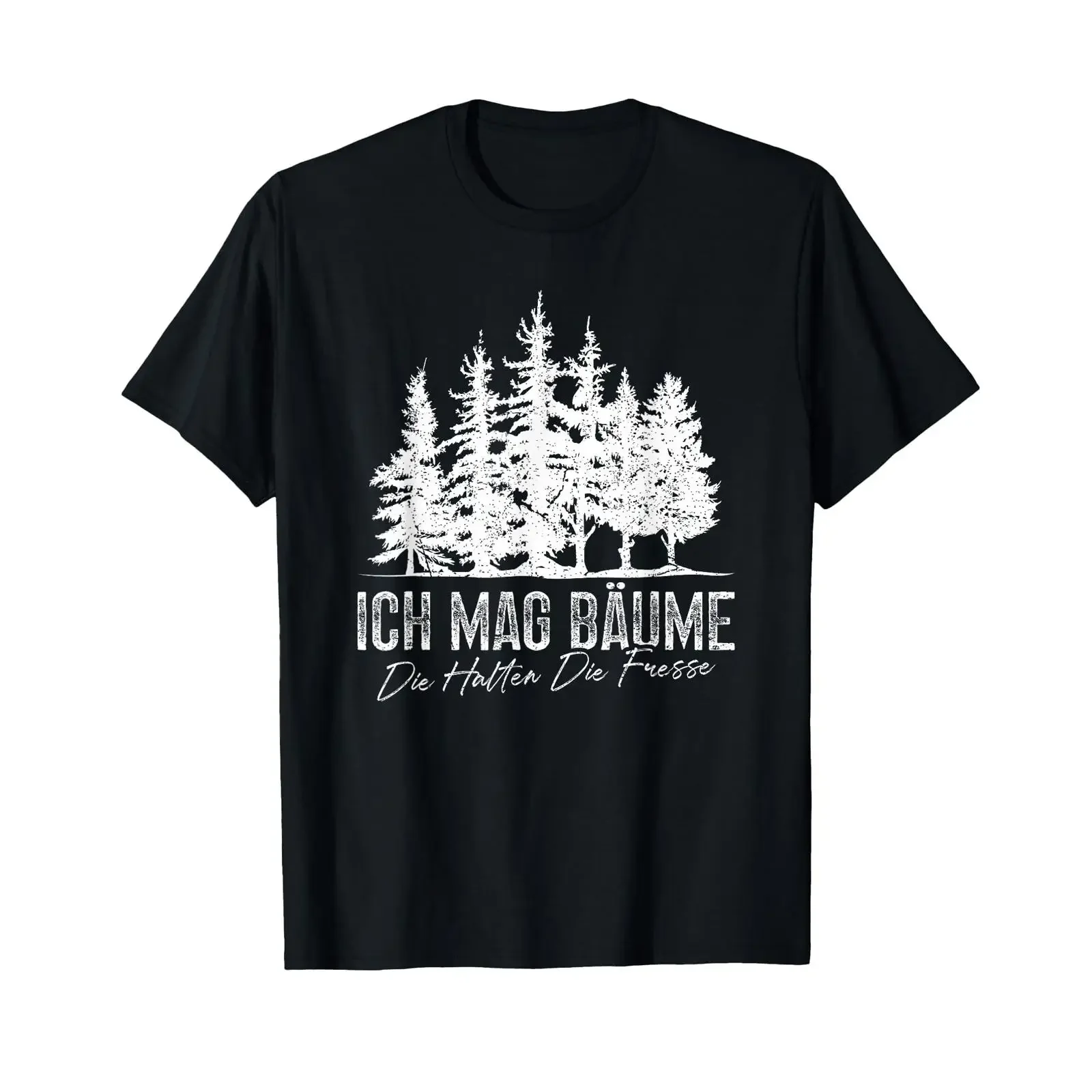 Camiseta Ich Mag Bäume Die Halten Fresse para amantes de la naturaleza, estilo vintage, informal, unisex, ropa de diseñador, moda, gráfico elegante