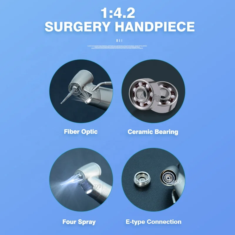 external water surgery bur 1:4.2 fiber optic red ring den tal handpiece den tal surgery low speed handpiece