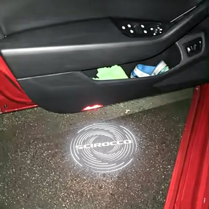2 Stück LED Auto-Tür-Innenbeleuchtung Willkommens-Ghost-Schatten-Licht-Projektor Zubehör für Scirocco MK3 2009-2018 2010 2011 2012 2013 2014 – Detail 1