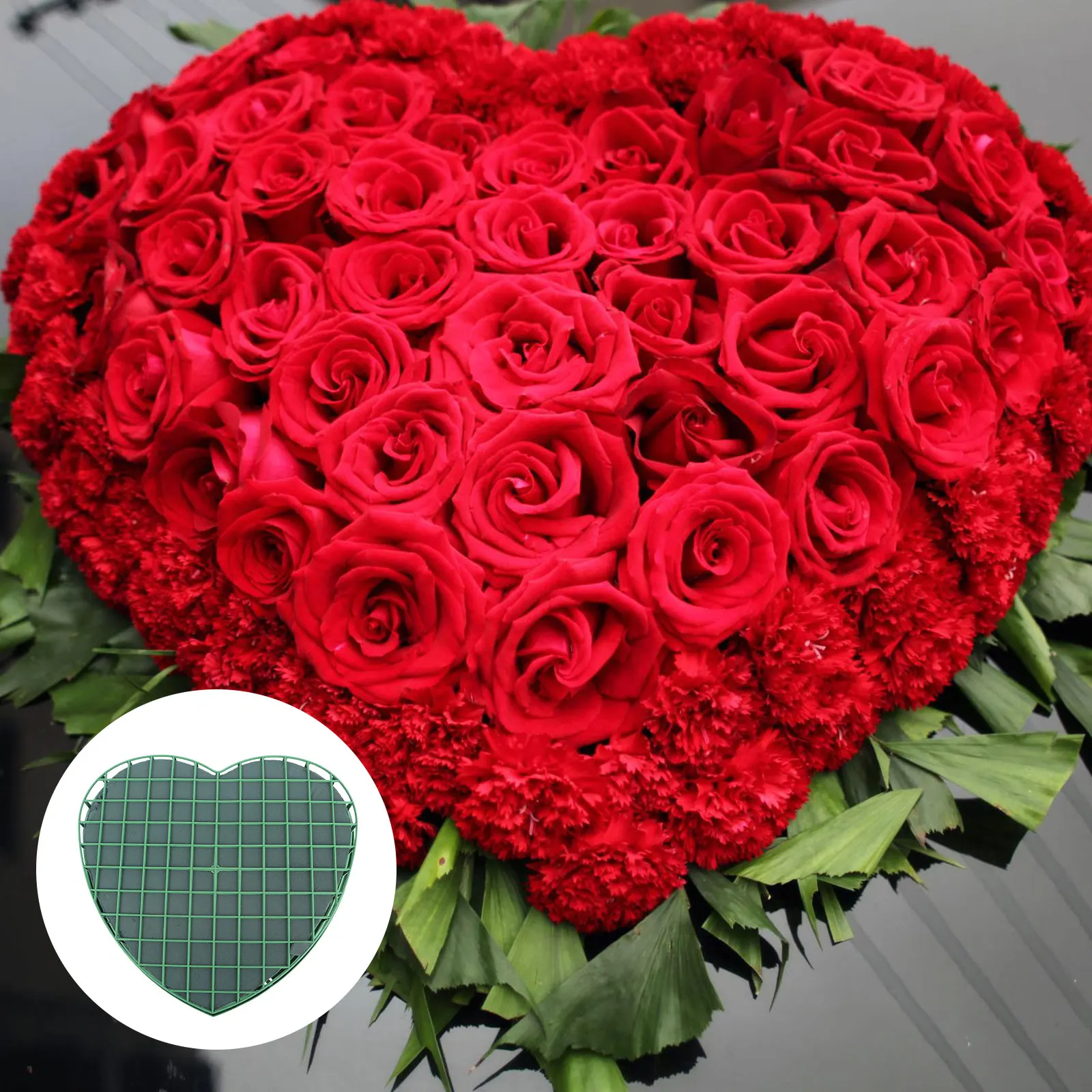 

Wedding Car Mud Flower Greenery Decor Faux Flowers Plant Bowl DIY Accessories Water Absorb Dad