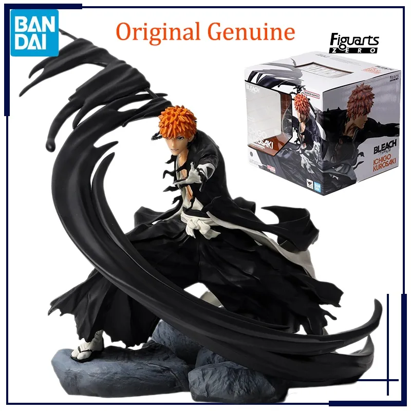 Original Genuine Bandai Anime BLEACH Kurosaki Ichigo Figuarts ZERO Model Toys Action Figure Gifts Collectible Ornaments Kids