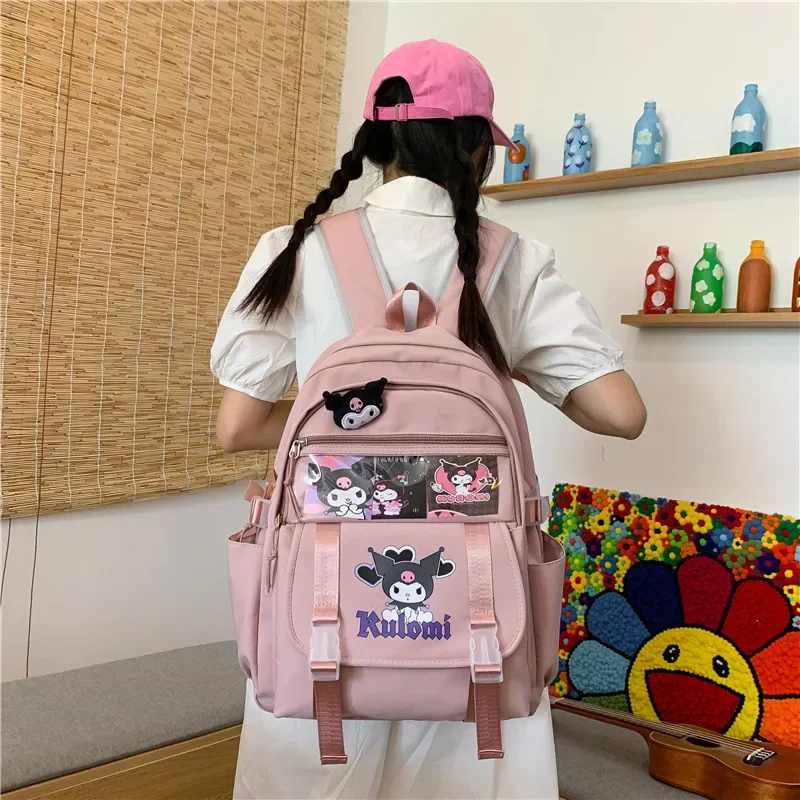 Hello Kitty backpack women\'s casual backpack fashion ins middle school student Sanrio Kuromi cinnamon dog school bag