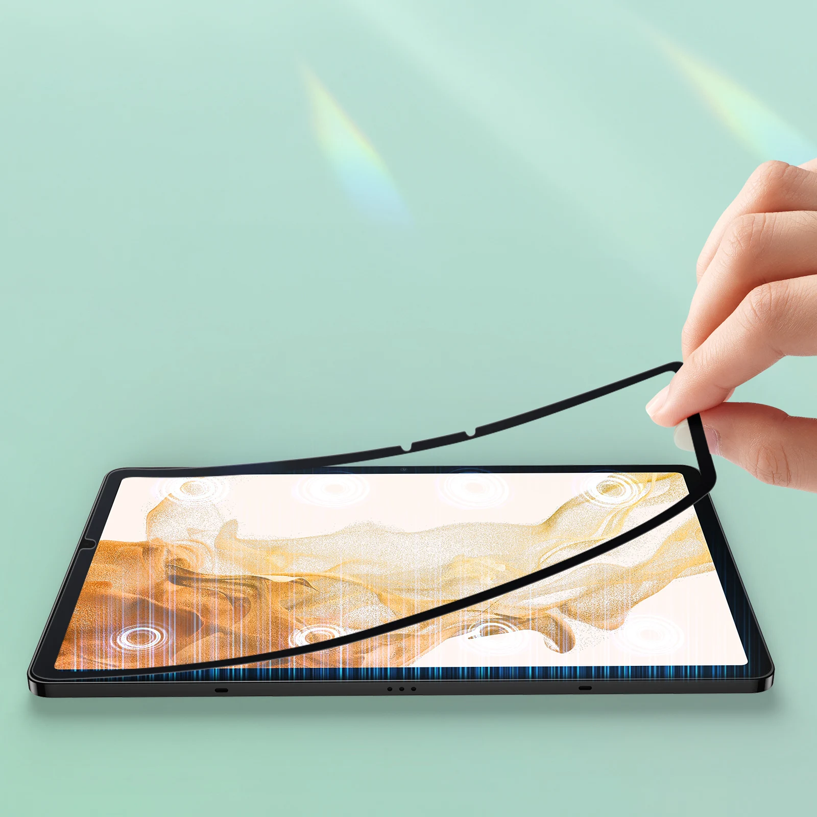 DUX DUCIS-Circular Use papel como filme para Samsung Tab S8, protetor de tela lavável e estável sem Curling Edge