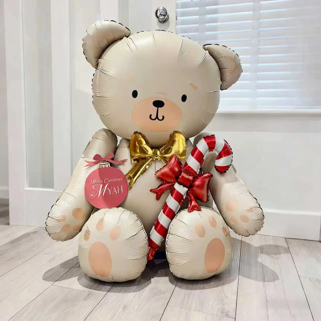 مجموعة بالونات تيدي بير بيضاء غير لامعة لتزيين حفلات أعياد الميلاد وحفلات الزفاف والخطوبة