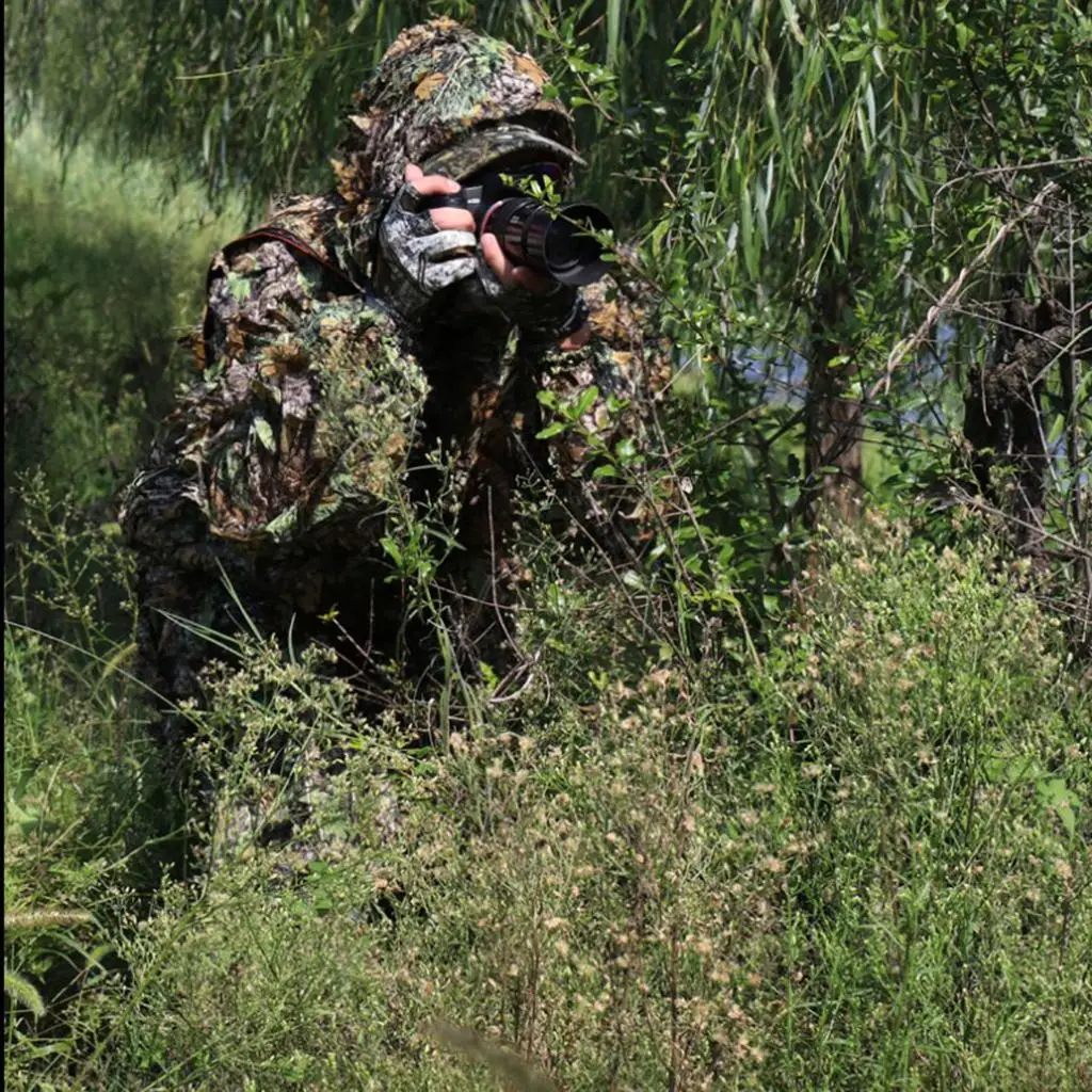 

Outdoor Suits Ghillie Suits 3D Leaves Forest Clothing