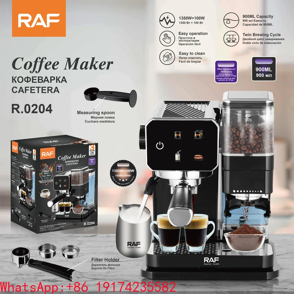 European Standard Semi-Automatic Programmable Household Use 15 Bar Pressure Stainless Steel Coffee Machine