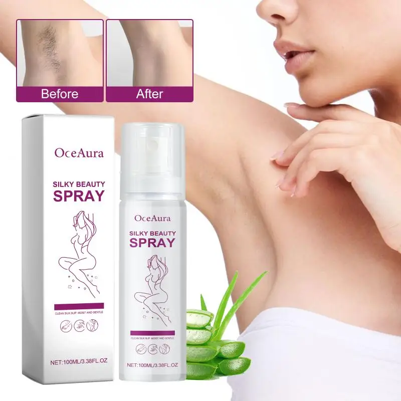 New OceAura Hair Inhibitor Spray Hair Removal Spray Smooth Painless Sensitive Skin Depilatory Man Women Full Body Epilator