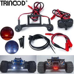 TRINOOD Front and Rear LED Lights Lamp Bar Spotlight for Rustler 4X4 VXL XL-5 1/10 RC Crawler Car Upgrade Parts