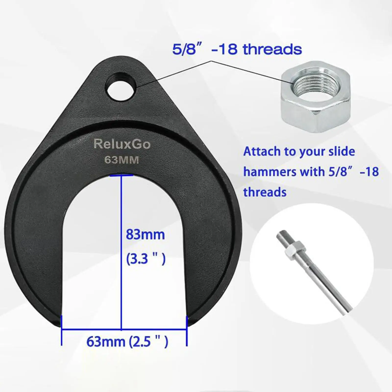 Inner CV Axle Removal Tool Fits Slide Hammer for Auto Car Vehicle