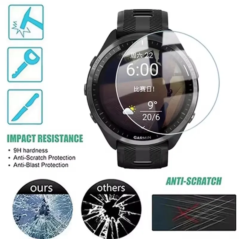 1-5Pcs Watch Tempered Glass For Garmin Forerunner 45 55 165 235 245 255 255s 735 745 935 945 955 Screen Protector Film