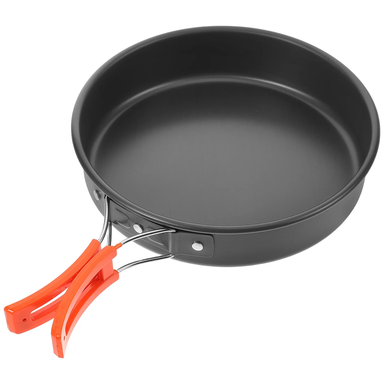 

1pc Aluminum Alloy Camping Pot Lightweight Nonstick Small Frying Pan Outdoor Cooking Picnic Utensil Backpacking Kitchen