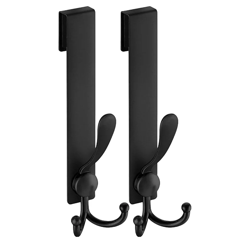 

AB15-Shower Door Hooks Set Kit Extended 8 Inch Over Door Hooks For Bathroom Frameless Glass Shower Door