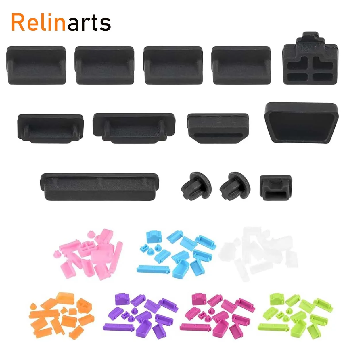 16Pcs Universal Laptop Silicone Dust Plug Set, Anti-Dust Port Stopper USB Interface Protector Cover For Notebook