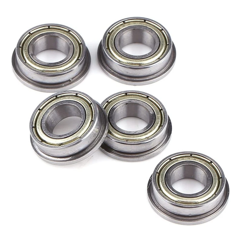 10 Pcs F688ZZ Flanged Radial Ball Bearings Metal Steel Double Shielded Flange Ball Bearing, 8 X 16 X 5Mm For Motor