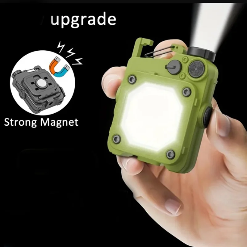 المحمولة البسيطة المفاتيح مصباح يدوي USB قابلة للشحن مصباح ليد جيب المفاتيح ضوء للمشي في الهواء الطلق فانوس التخييم B دائم