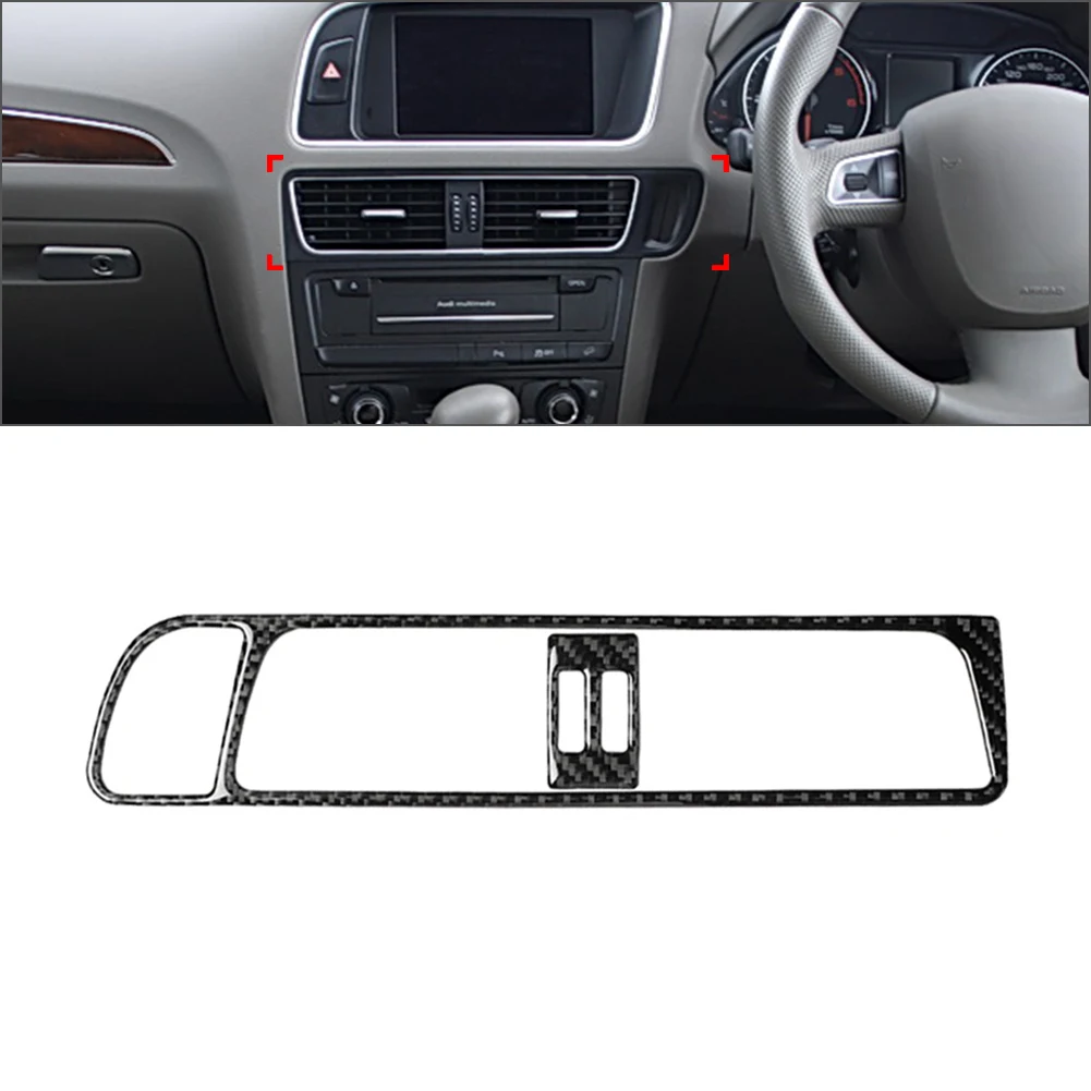 2 Pcs Car Interior Air Conditioning Vent Outlet Cover Trim Carbon Fiber Pattern For Audi Q5 2010-2018 SQ5 2013-2017 RHD Only