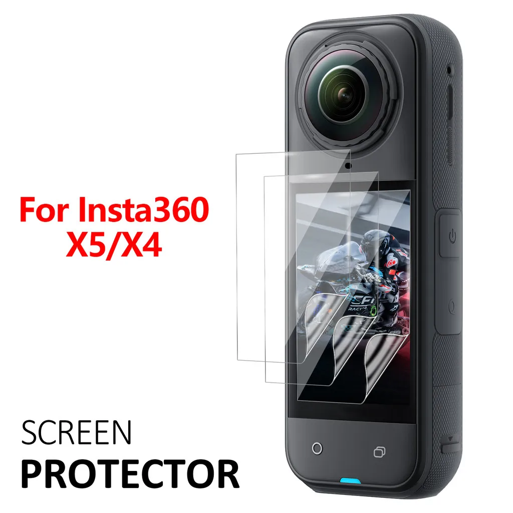 For Insta360 X5/X4 Screen Protector HD Clear Soft TPU Hydrogel Film 360 Action Camera Display Full Protective Guard Pack