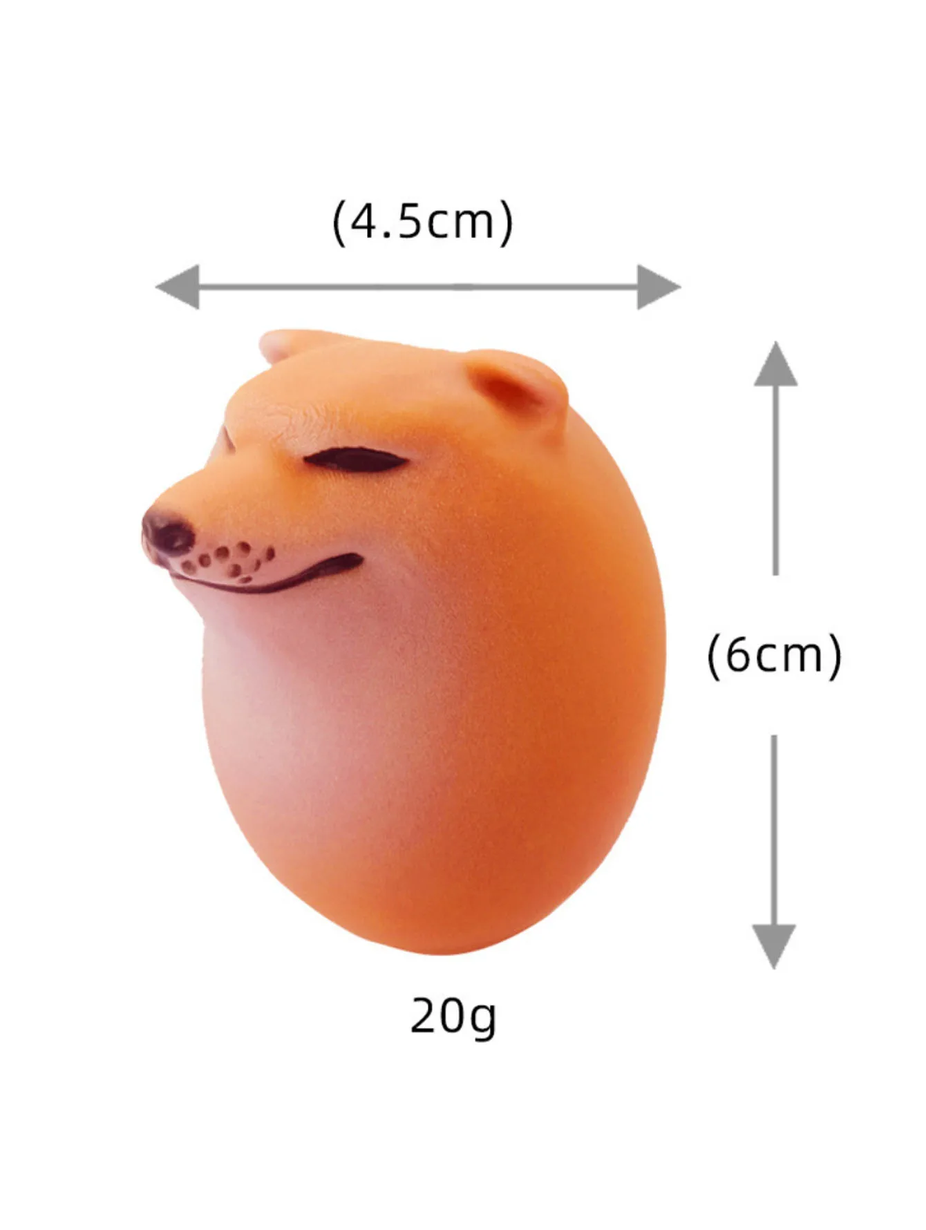 Creative Shiba Inu Realistic Egg Shaped PVC Desktop Ornament, A Sweet Combination of Dog and Egg, Suitable for Home Offices