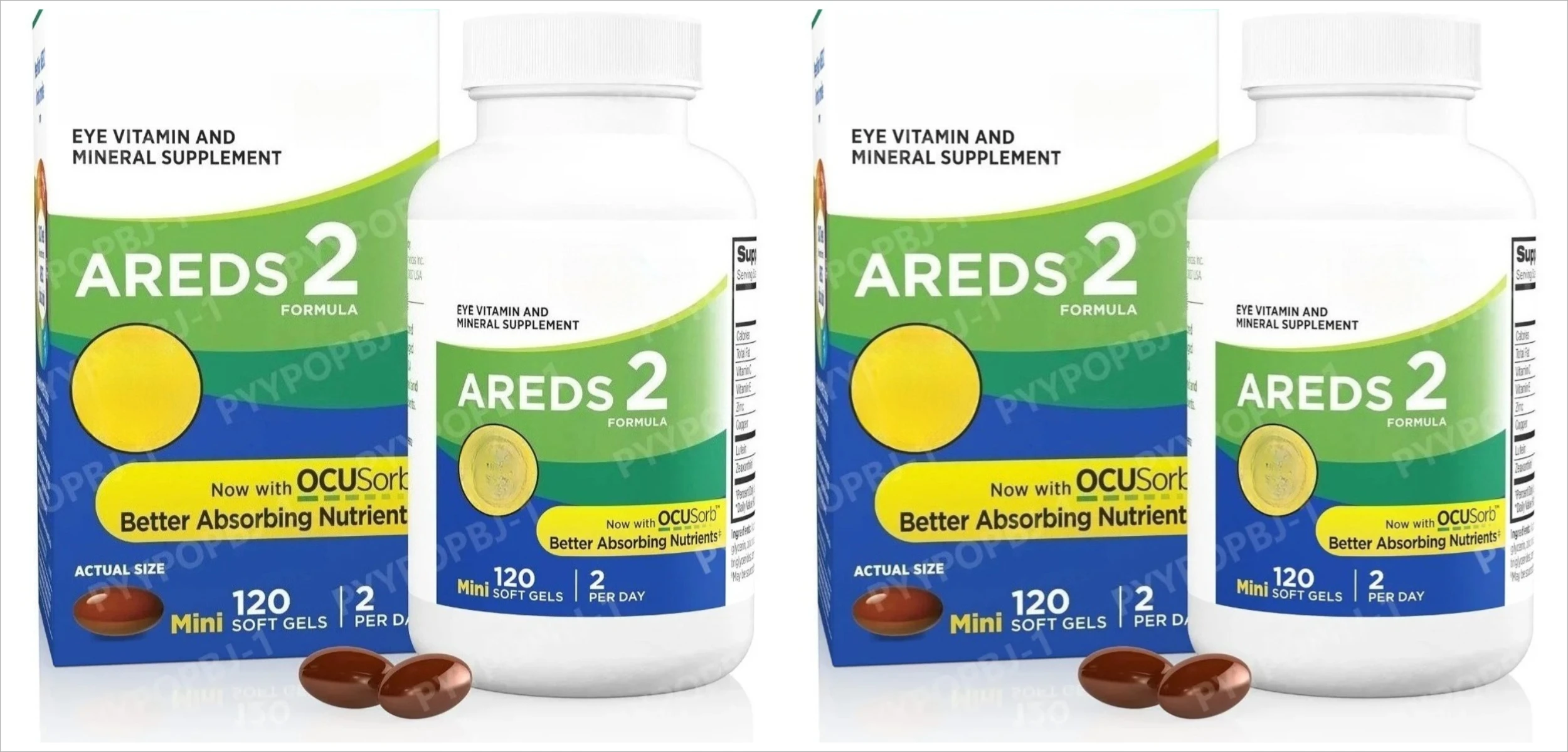 AREDS 2 Eye Vitamin and Mineral Supplement with OCUSorb Lutein and Zeaxanthin 120 Capusus