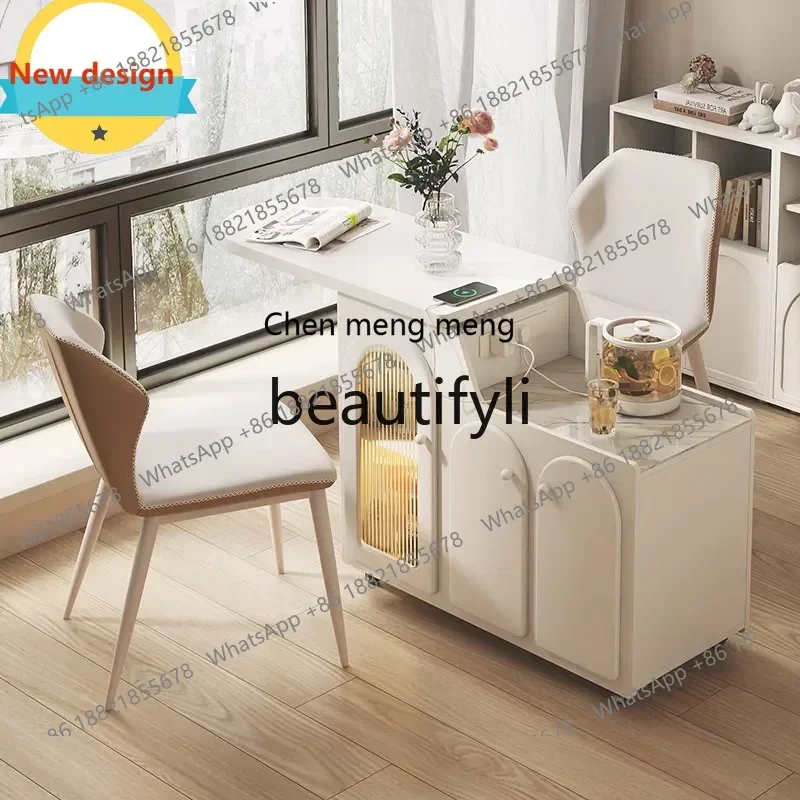 cn8350 ss Tea side table with cable charging smart sofa side cabinet simple modern mobile mini table