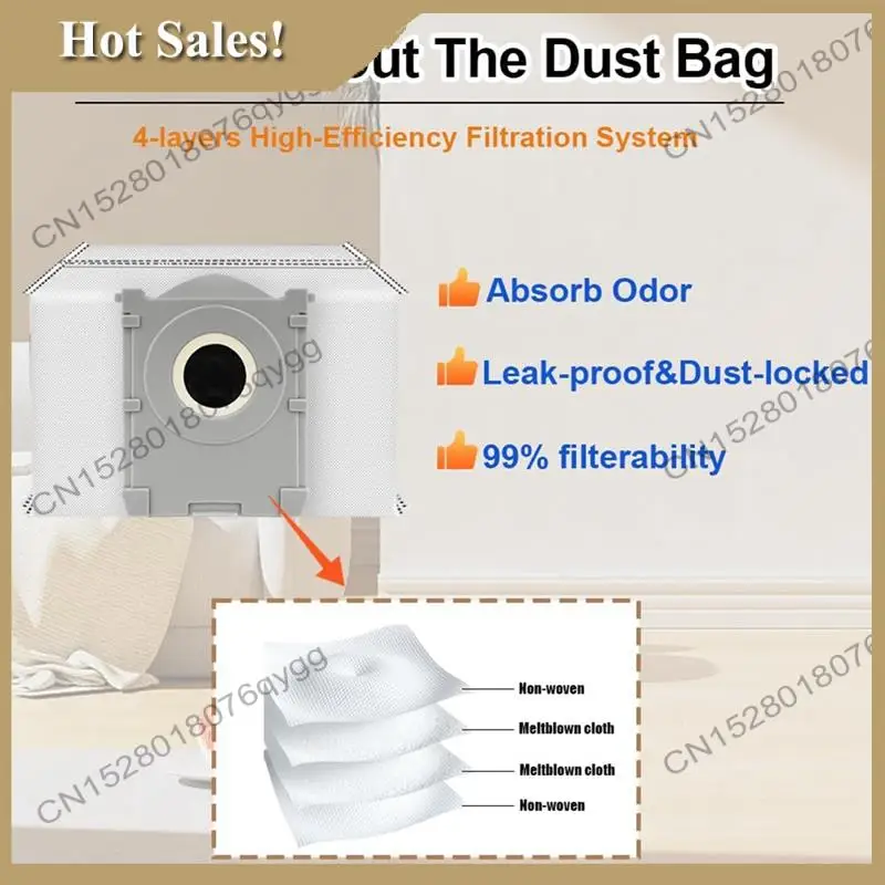 -ABGQ مجموعة ملحقات لـ Ecovacs Deebot T50 Omni/T50 Pro Omni/T50 Max/T50 Pro قطع غيار المكنسة الكهربائية البديلة