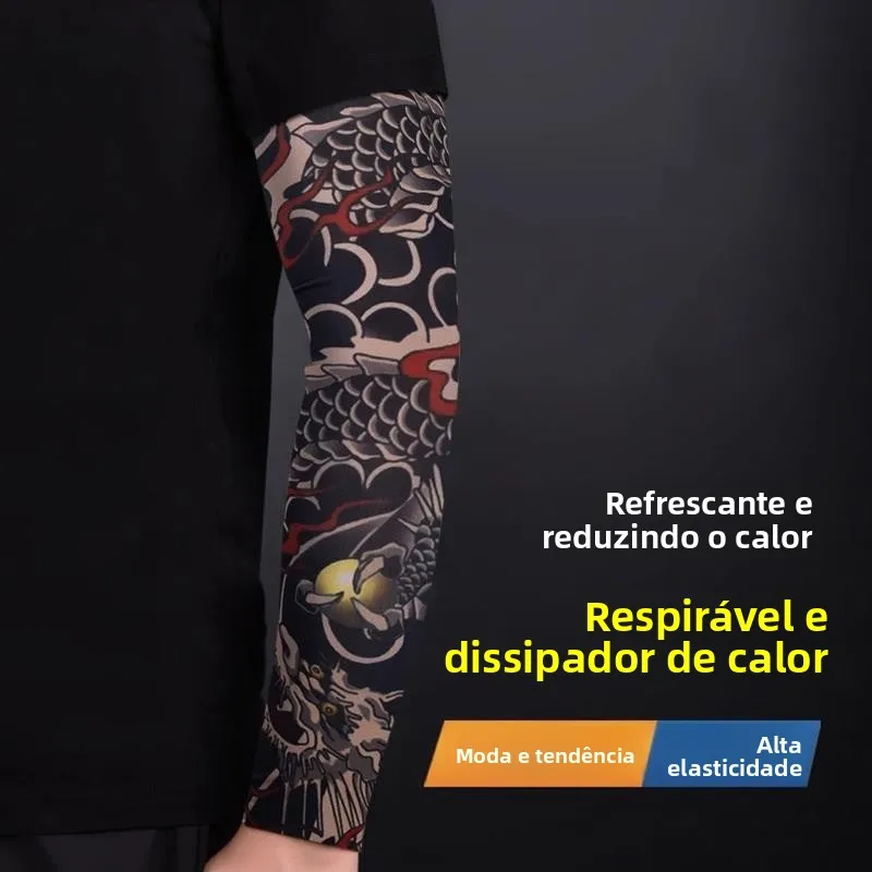 mangas-protetoras-masculinas-para-tatuagens-com-estampa-floral-em-seda-gelada-fina-para-ciclismo-ao-ar-livre-e-protecao-solar