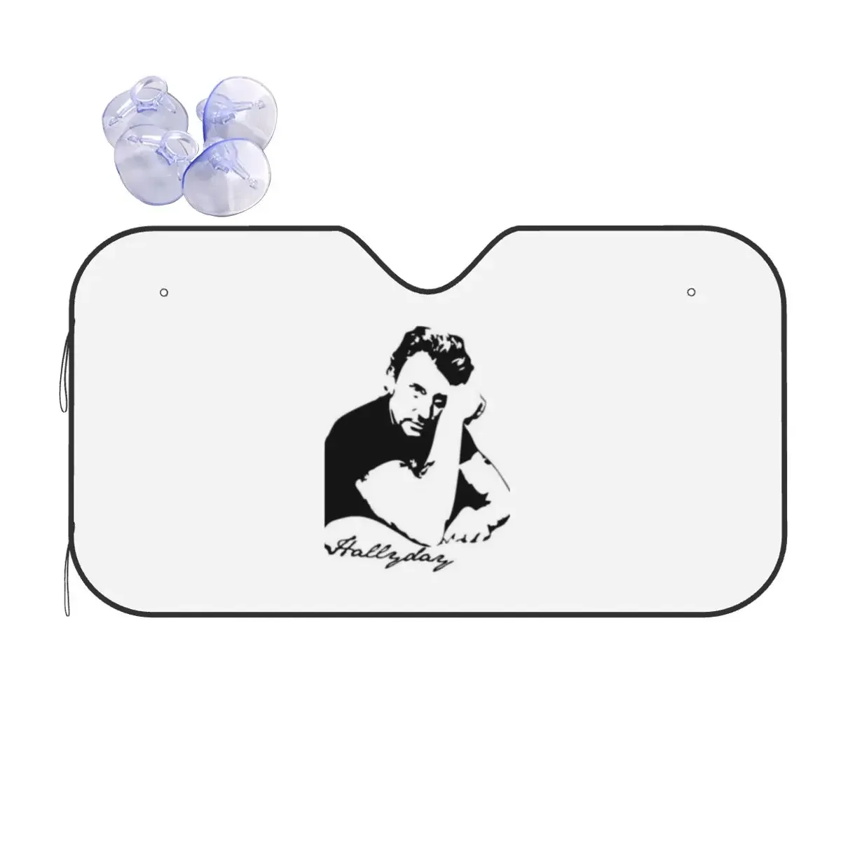 

Johnny Hallyday Rock Star Sunsha Windscreen French Singer Cover Front Block Window 70x130cm Sunsha Visor Sunscreen Curtain
