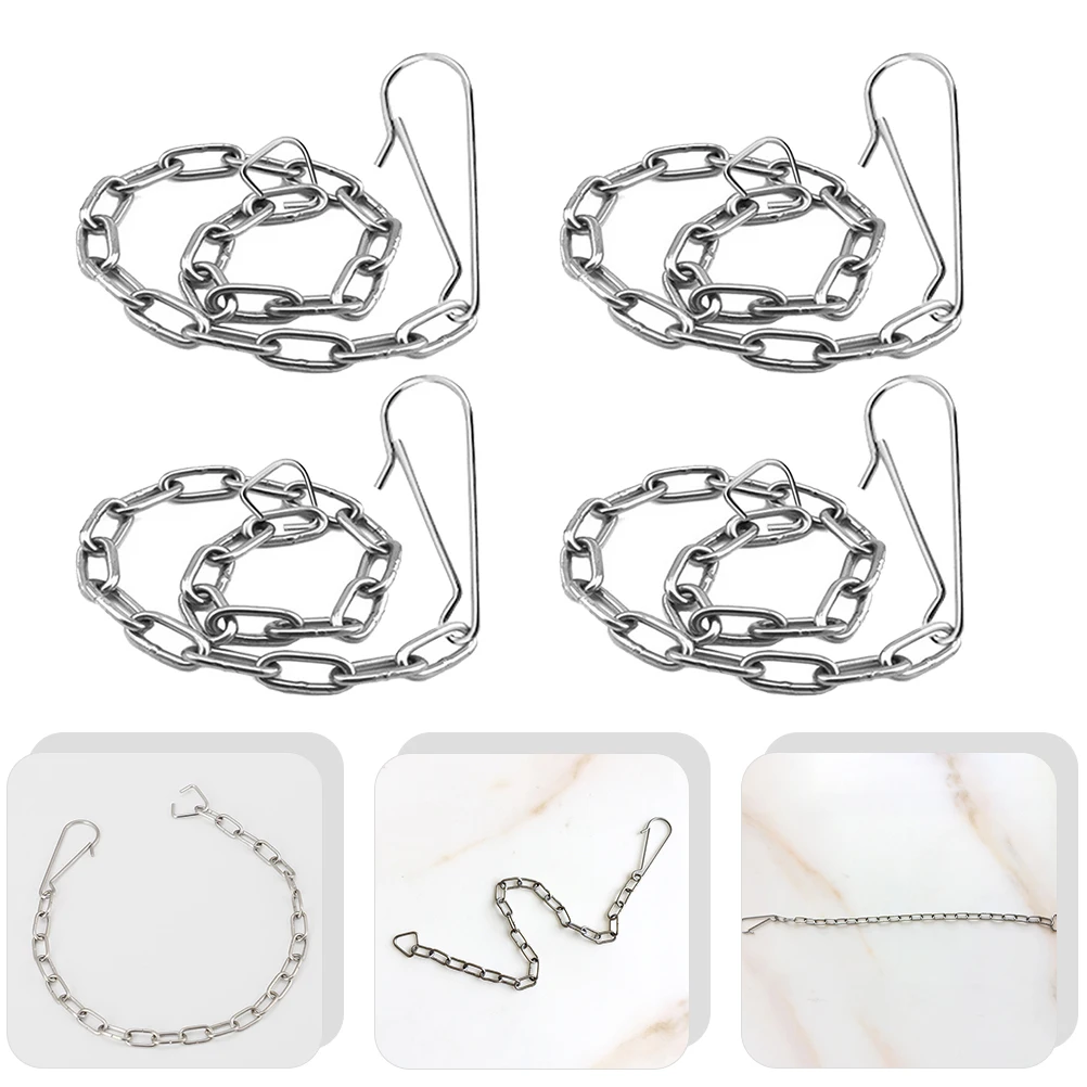 

5pcs Stainless Baffle Durable Toilet Handle Lift Chain Replacement Flapper Lift Chain For Toilet Handle Repair