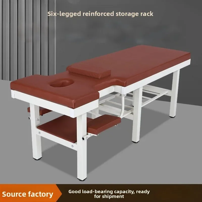 Multi Function Massage Bed with Armrests Durable Sponge Cushioned Legged Spa Bed for Salons Clinics Massage Table Spa Bed