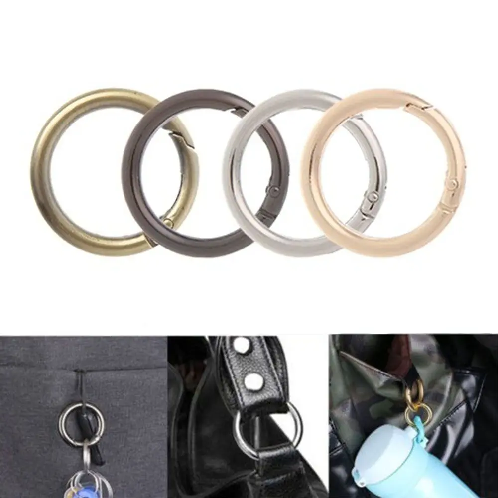 

Opening DIY Ring Circle Bag Part Handbag Hook Keyring Hook Spring Snap Buckle