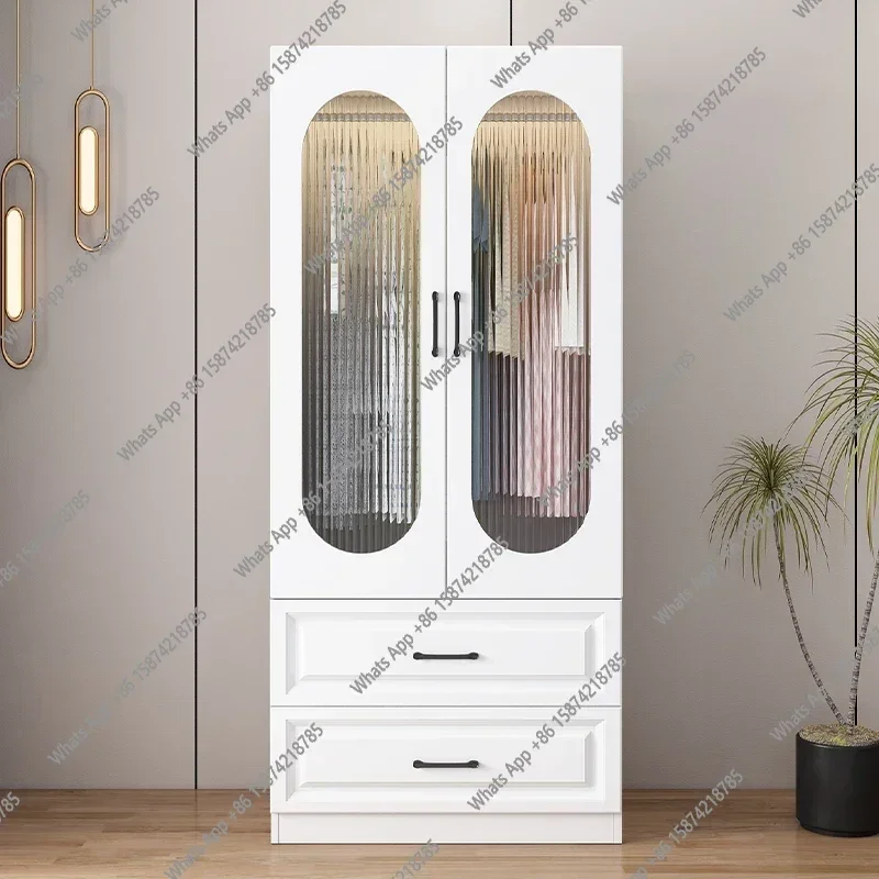S Minimalist Nordic Wardrobe Open Filing Modern Wearable Wardrobe Closet Storage Clothes Exterior Wooden Ropero Home Furniture