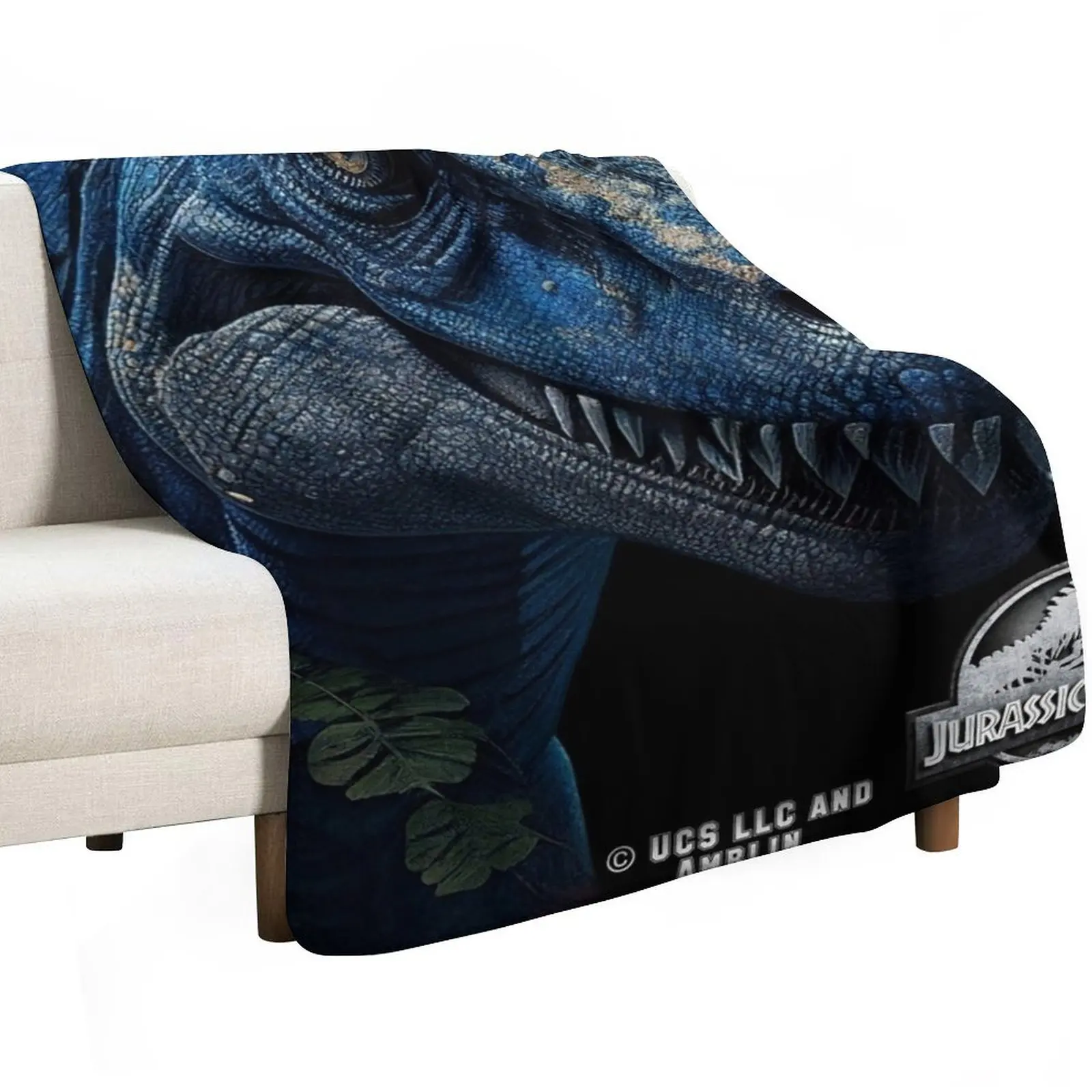 Jurassic World Blue The Raptor Throw Blanket Thermal anime Furry Summer Comforter Soft Plaid Blankets