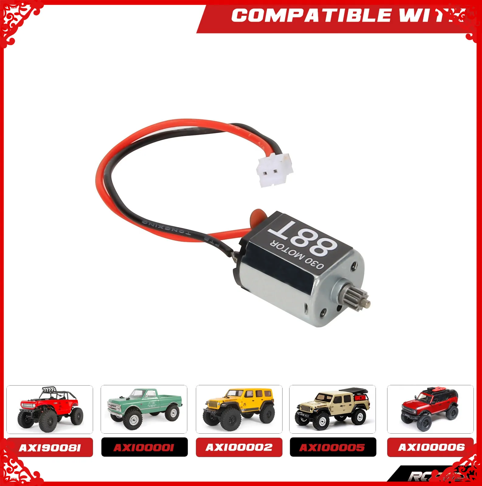 88T88: تقييم ونصائح لتحسين أداء موتور 88T مع علبة تروس معدنية 10T لسيارات Axial 1-24 SCX24