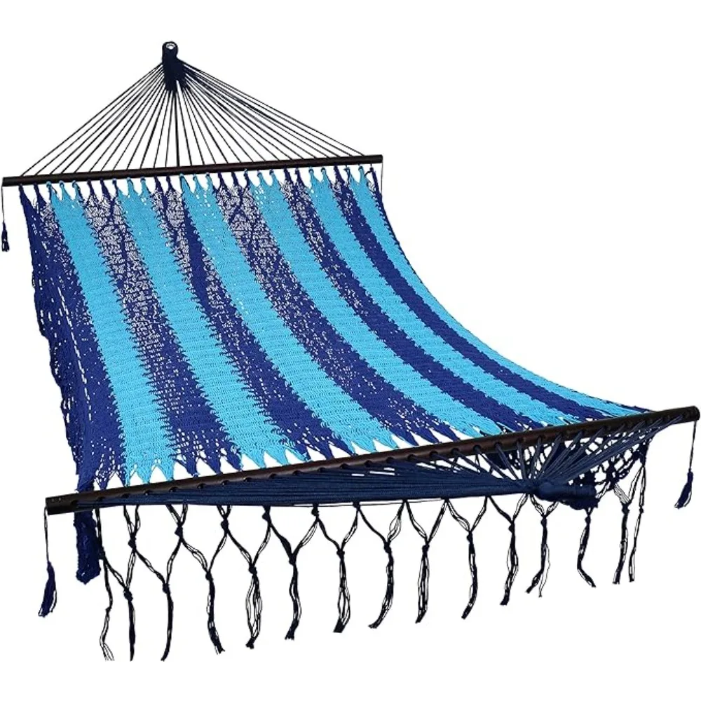 

Outdoor hammock, luxurious hand woven American cotton hammock -770 pounds weight - natural, indoor and outdoor hammock