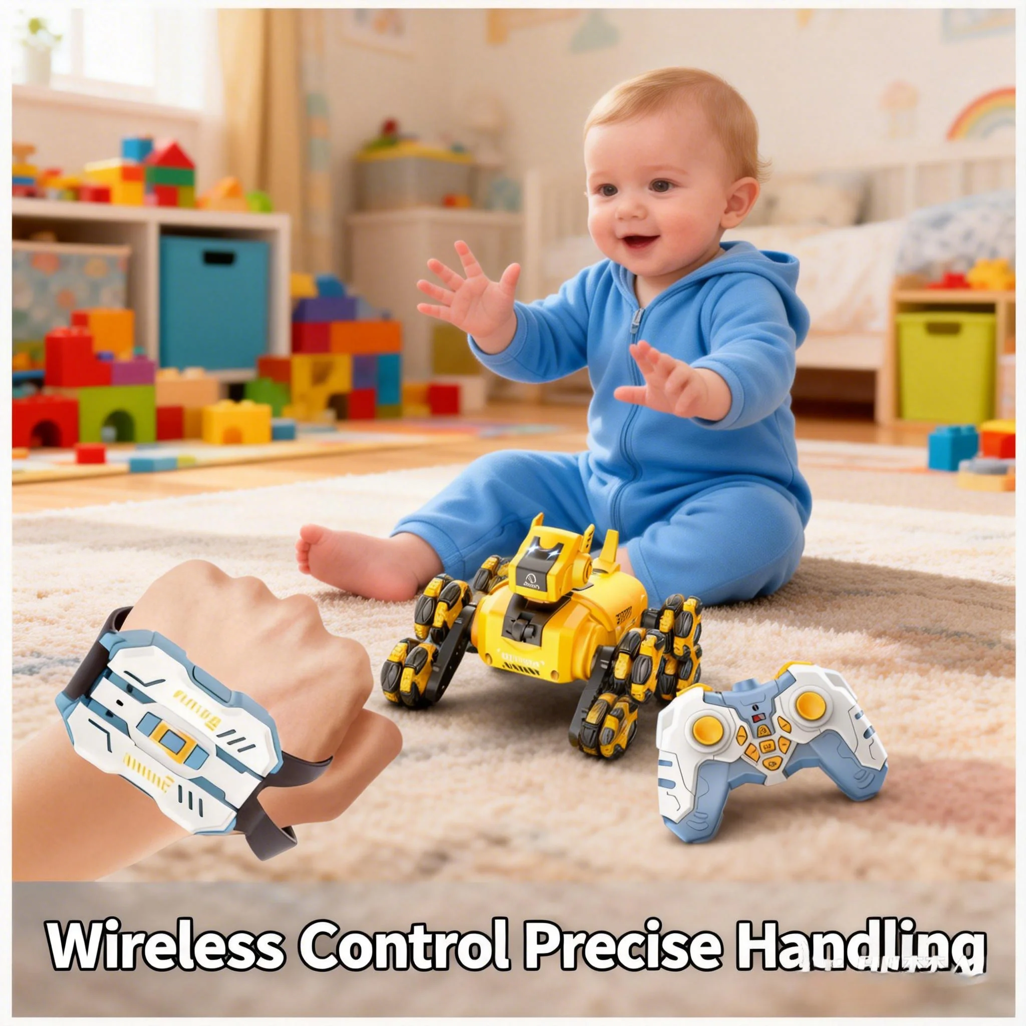 F03-Intelligent AI-assisted remote control robot, intelligent actions - walking, singing, dancing, human-like movements, puppet