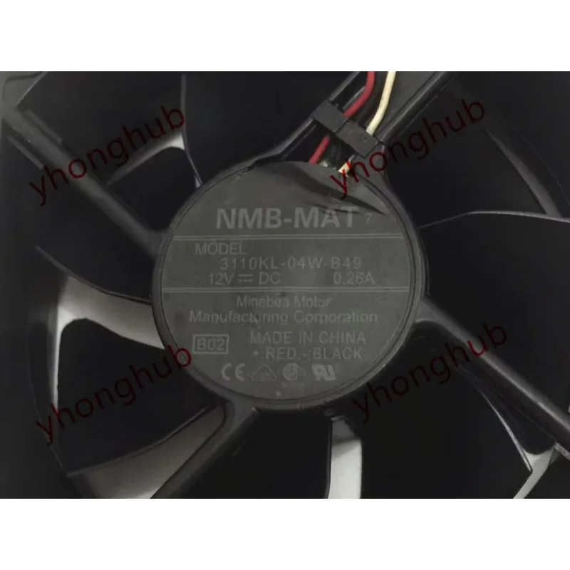 

NMB-MAT 3110KL-04W-B49 B02 B01 3-проводной охлаждающий вентилятор постоянного тока 12 В 0,26 А