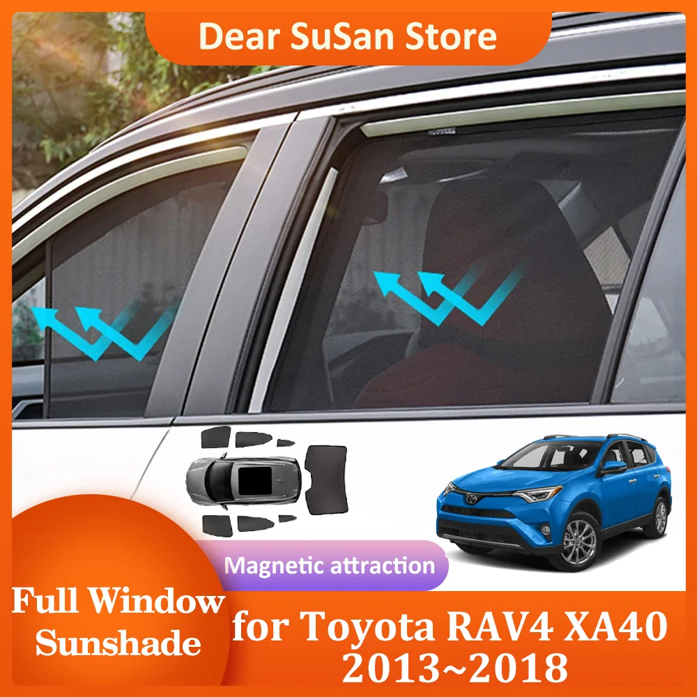 

Magnetic Car Sunshade for Toyota RAV4 XA40 2013~2018 Front Windshield Frame Curtain Side Window Mat Skylight Cover Accessories