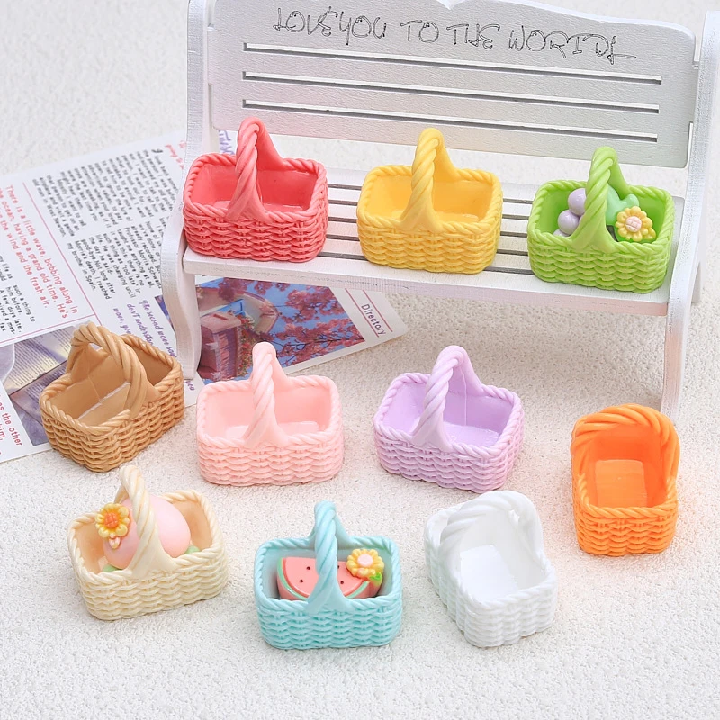 Dollhouse Colorful Basket Accessories Cream Handmade Hairpin Decoration Accessories